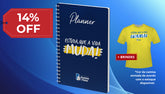 Planner: "Estuda, que a vida muda!" + Camisa, Chaveiro e Caneta (Brindes)